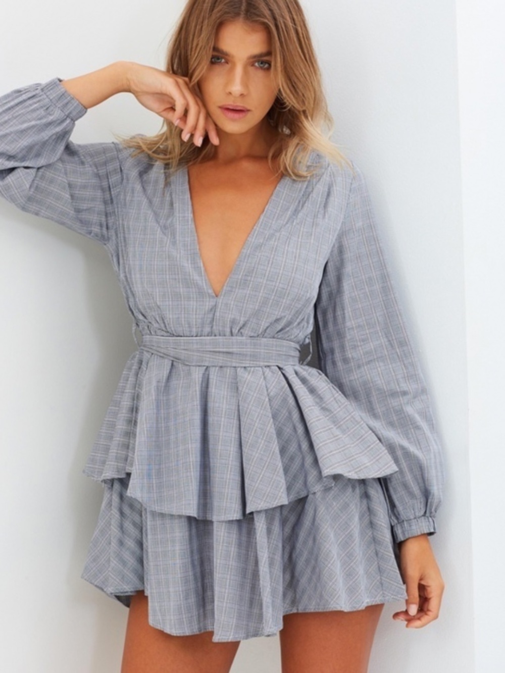 Lioness Amalfi plaid dress